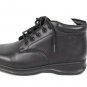 24 Hour Black Women's Amy Leather Lace Up Fashion Bootie Size 5 Wide Width