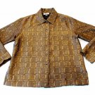Chico's Design Women's Career Blazer Brown Button Down Polyester Rayon Large Chico's Design Women's Career Blazer Brown Button Down Polyester Rayon Large
