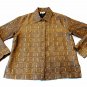 Chico's Design Women's Career Blazer Brown Button Down Polyester Rayon Large