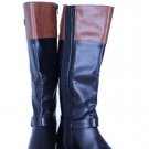 Rampage Women's Ram Ivey Black Cognac Tall Riding Boots Size 9.5 M Rampage Women's Ram Ivey Black Cognac Tall Riding Boots Size 9.5 M