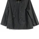 Dressbarn Black Women's Windbreaker Light Jacket Drawstring Waist 18/20 013