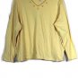 CJ Banks Yellow Women's Long Sleeve Top Blouse V Neck Pullover 2X 039