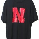 A4 Black Men's Nebraska Huskers Athletic Logo Crewneck Shirt Short Sleeve Large