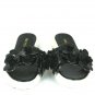 Nine West Black Women's Relly Flowered Slide Casual Sandals Open Toe 6 M