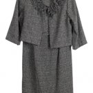 Danny & Nicole Black Gray Women's Dress & Blazer Set 12P 020