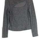 Shein Gray Women's Stretch Long Sleeve Top Blouse Pullover XL 045 Shein Gray Women's Stretch Long Sleeve Top Blouse Pullover XL 045