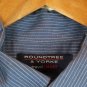 Roundtree & Yorke Blue Men's Short Sleeve Dress Shirt Button Down Large 014