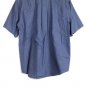 Roundtree & Yorke Blue Men's Short Sleeve Dress Shirt Button Down Large 014