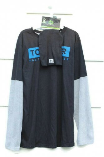 RBX Boys 2 Piece Set Tee & Beanie Set Black Long Sleeve Size XL(18-20)  010