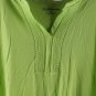Croft & Barrow Green Women's Casual Short Sleeve Shirt V Neck Pullover 2X 040