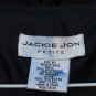 Jackie Jon Embroidered Black Floral Women's Front Button Top Jacket Size 6P  019