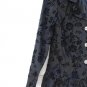 Jackie Jon Embroidered Black Floral Women's Front Button Top Jacket Size 6P  019