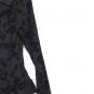 Jackie Jon Embroidered Black Floral Women's Front Button Top Jacket Size 6P  019