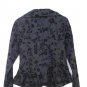 Jackie Jon Embroidered Black Floral Women's Front Button Top Jacket Size 6P  019