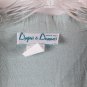 Draper's & Damon's Blue Women's Crochet Eyelit Pattern Cardigan Sweater 1X 039