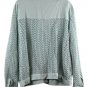 Draper's & Damon's Blue Women's Crochet Eyelit Pattern Cardigan Sweater 1X 039