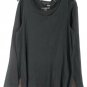 Venezia Black Women's 2Pc Sweatshirt Tank Set Outfit Size 18/20 045