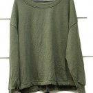 Old Navy Green Women's Blouse Long Sleeve Slit Back Drawstring Tie Size XL   020