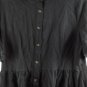 Roylamp Black Women's Summer Dress Front Button Closure Large 038