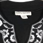 Cathy Daniels Black Women's Short Sleeve Top Blouse Embroidered 1X 041
