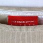 Liz Claiborne Tan Women's  Short Sleeve Cropped Shirt Pullover Large 017