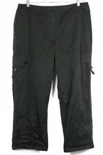 Liz Claiborne Audra Black Women's Pants Side Pockets Size 18W 024