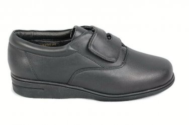 24 Hour Comfort Black Women's Rhoda Leather Work Walking Shoes Size 5 Wide Width