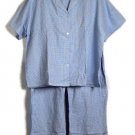 Harve Benard Holtzman Blue White Check Women's 2 Pc Pajama Top & Pants 2X 046