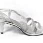 Apt 9 Crystal Silver Shimmer Women's Slingback Heels 9.5