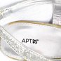 Apt 9 Crystal Silver Shimmer Women's Slingback Heels 9.5