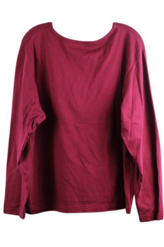 Sonoma Jean Co Red Womens Long Sleeve Shirt Pullover 2X 058