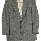 Austin Reed Gray Plaid Men's Blazer Jacket Padded Shoulder Lined 42R