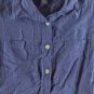 Venezia Blue Women's Collared Top Blouse Button Front Short Sleeve Size 20 039