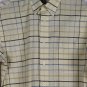 St John's Bay Yellow Check Men's Long Sleeve Dress Shirt Button Down Medium 003