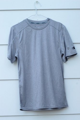 Champion Men's Gray Powertrain Vapor Tee Shirt Short Sleeve Size Small  008