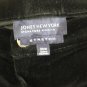 Jones New York Black Black Women's Velvet Dress Pants Zip Button Closure 20W 058