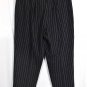 Dressbarn Black Blue Stripe Women's Pull On Dress Pants Elastic Waist Sz 20 037