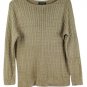 Lauren Ralph Lauren Gold Metallic Knit Women's Long Sleeve Top Blouse XXL 048