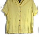 Havana Jacks Cafe Yellow Women's Short Sleeve Top Blouse 2X 042 Havana Jacks Cafe Yellow Women's Short Sleeve Top Blouse 2X 042