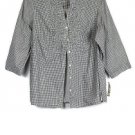 Charter Club Black White Check Women's Top Blouse Size 18W 005 Charter Club Black White Check Women's Top Blouse Size 18W 005