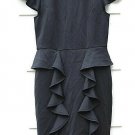 Thalia Sodi June Fashion Black Women's Short Dress Pencil Cut Ruffles XS   008