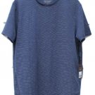 Straight Faded Men's Striped Navy White Tee Shirt Crew Neck Size Medium  004