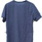 Straight Faded Men's Striped Navy White Tee Shirt Crew Neck Size Medium  004