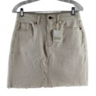 a.n.a Tan Women's Cropped Mini Skirt High Rise Size 4 014