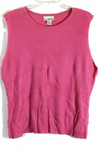 KB Collection Pink Women's Tank Top Sleeveless Blouse Pullover Size 2X 009