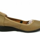 Hin Rui Women's Wedge Flat Shoes Tan Leather Slip On Size 10