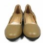 Hin Rui Women's Wedge Flat Shoes Tan Leather Slip On Size 10