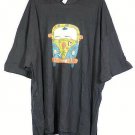 Fruit of the Loom Black Men's Short Sleeve Shirt Pullover Bus Peace Size 5XL 007