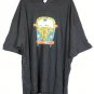 Fruit of the Loom Black Men's Short Sleeve Shirt Pullover Bus Peace Size 5XL 007