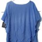 IN Studio Blue Women's Top Blouse Short Sleeve Size 2X 021